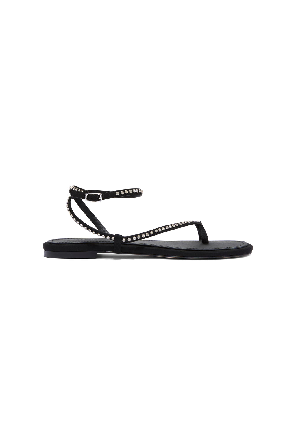 DELFINA SANDAL - BLACK CRYSTAL