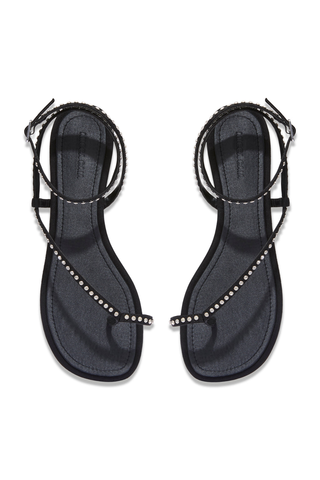 DELFINA SANDAL - BLACK CRYSTAL