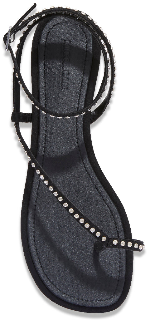 DELFINA SANDAL - BLACK CRYSTAL